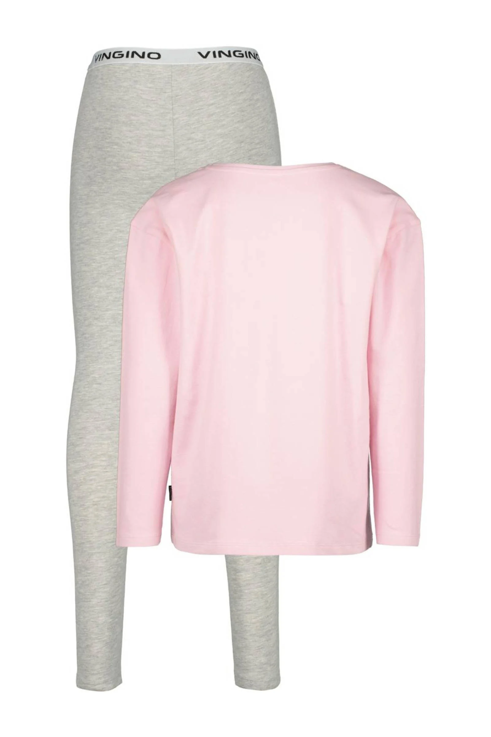 Vingino pyjama WANNAH gris melange/lichtroze