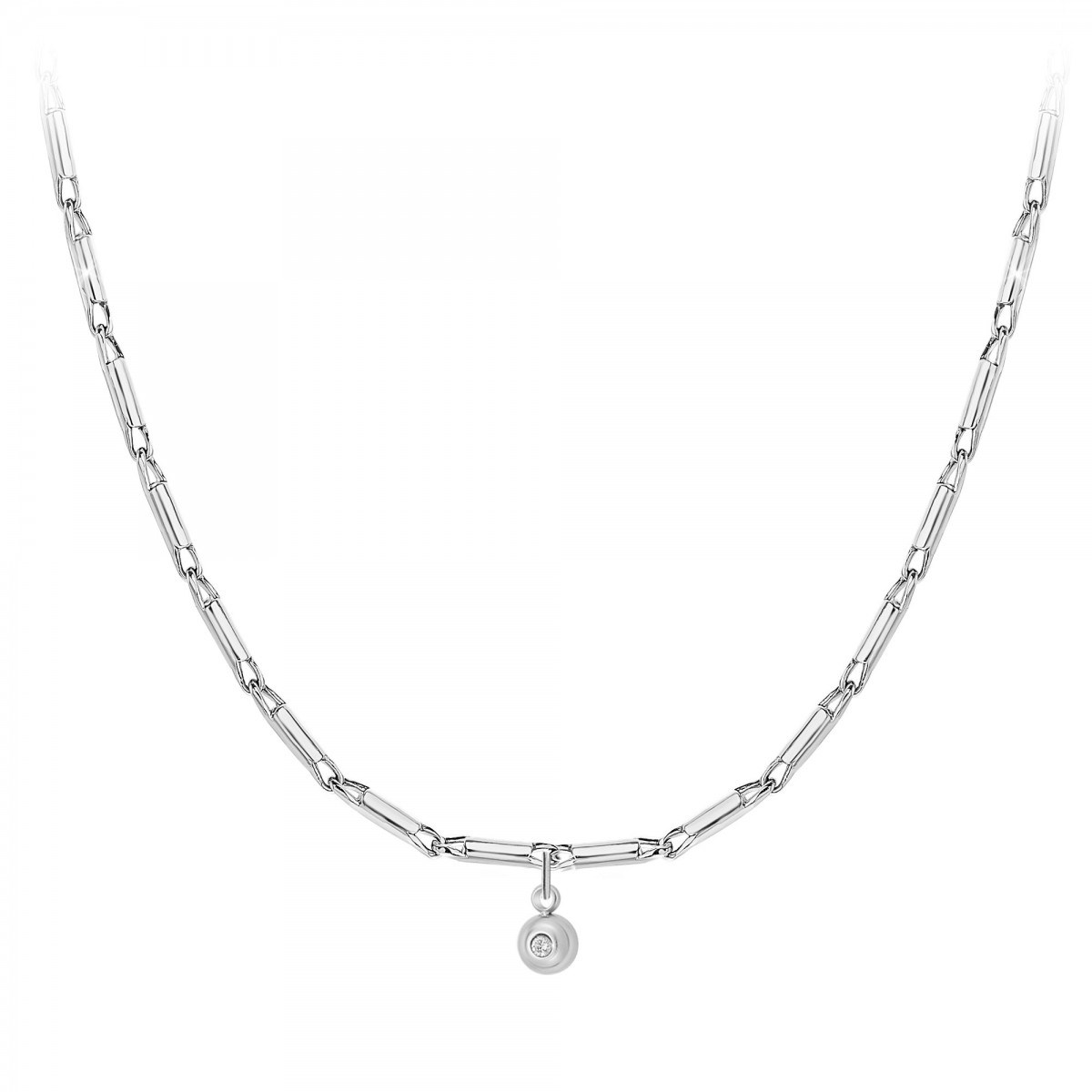 Chaine SC Crystal ornée d'un véritable diamant blanc