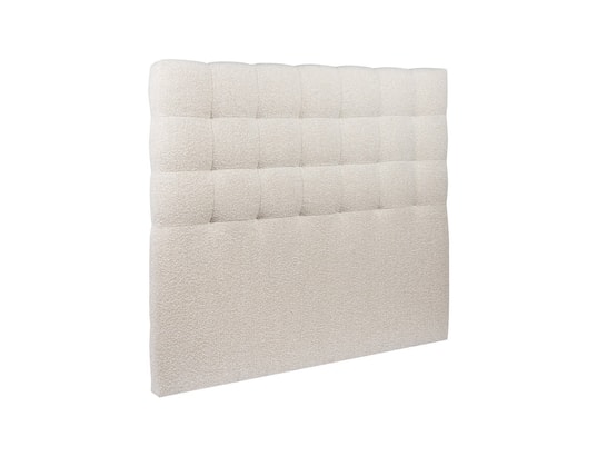 SOMMEIL DE PLOMB - Lit coffre 180x200cm capitonnée bouclette beige