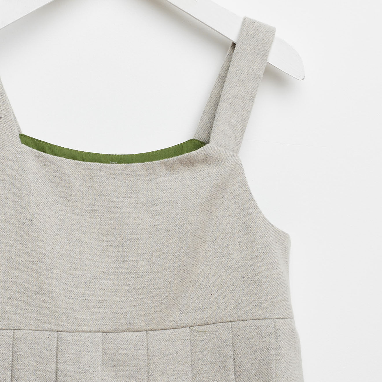 Bellerose Robe Lu en Maille mélangée plissée gris clair