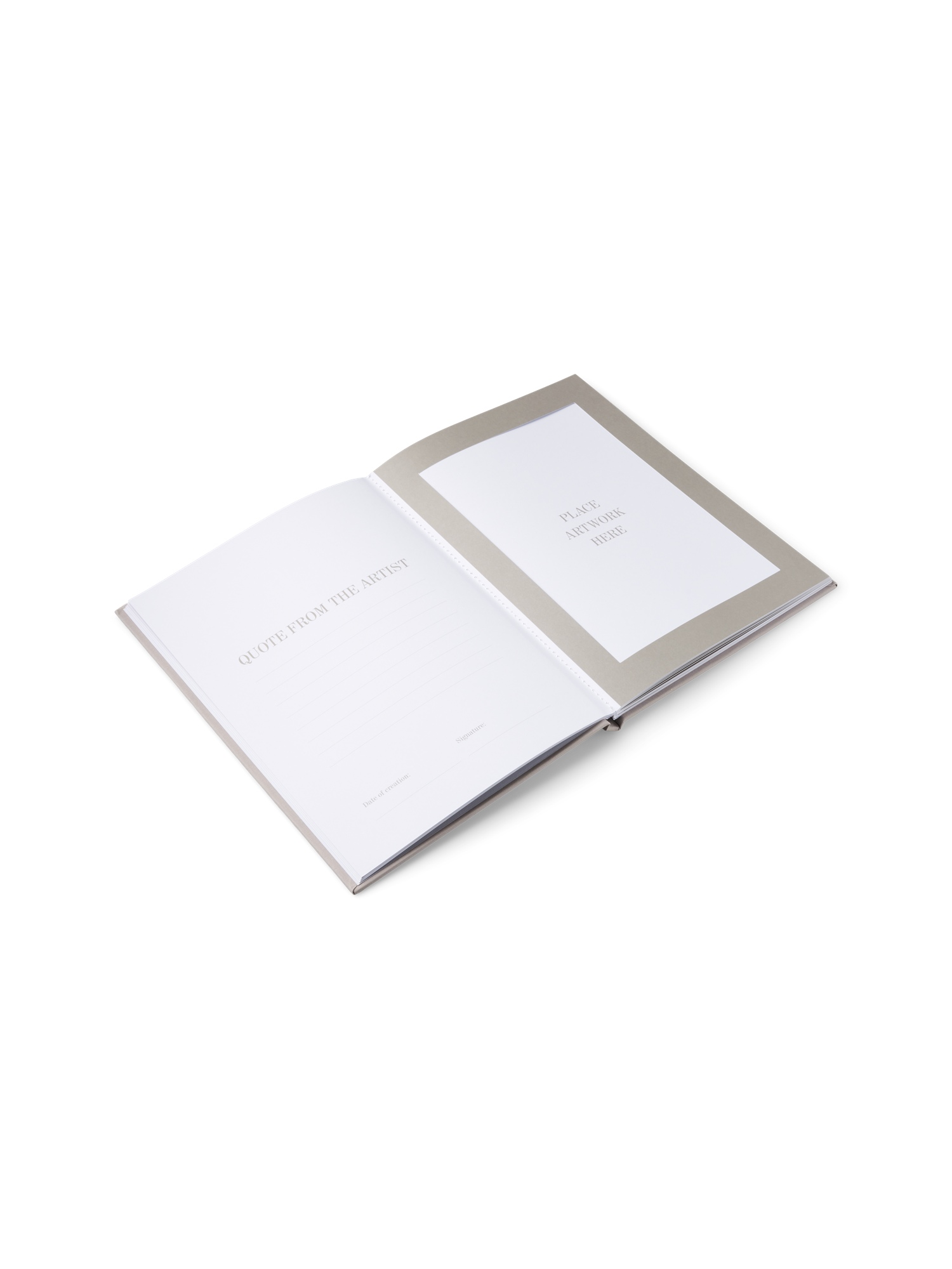 Great Art Album | Gråpap/papir/bomuld. 25 x 34 x 2 cm.  | Sand | Printworks