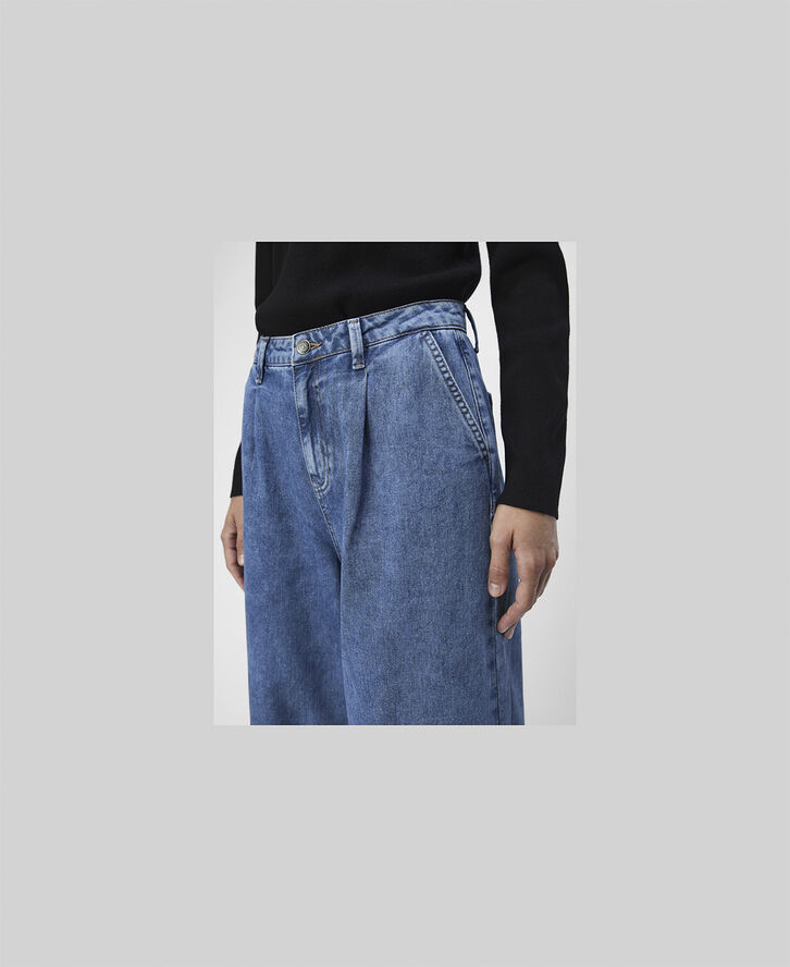 Object OBJMOJI DENIM MW WIDE JEANS 135 Medium blue denim