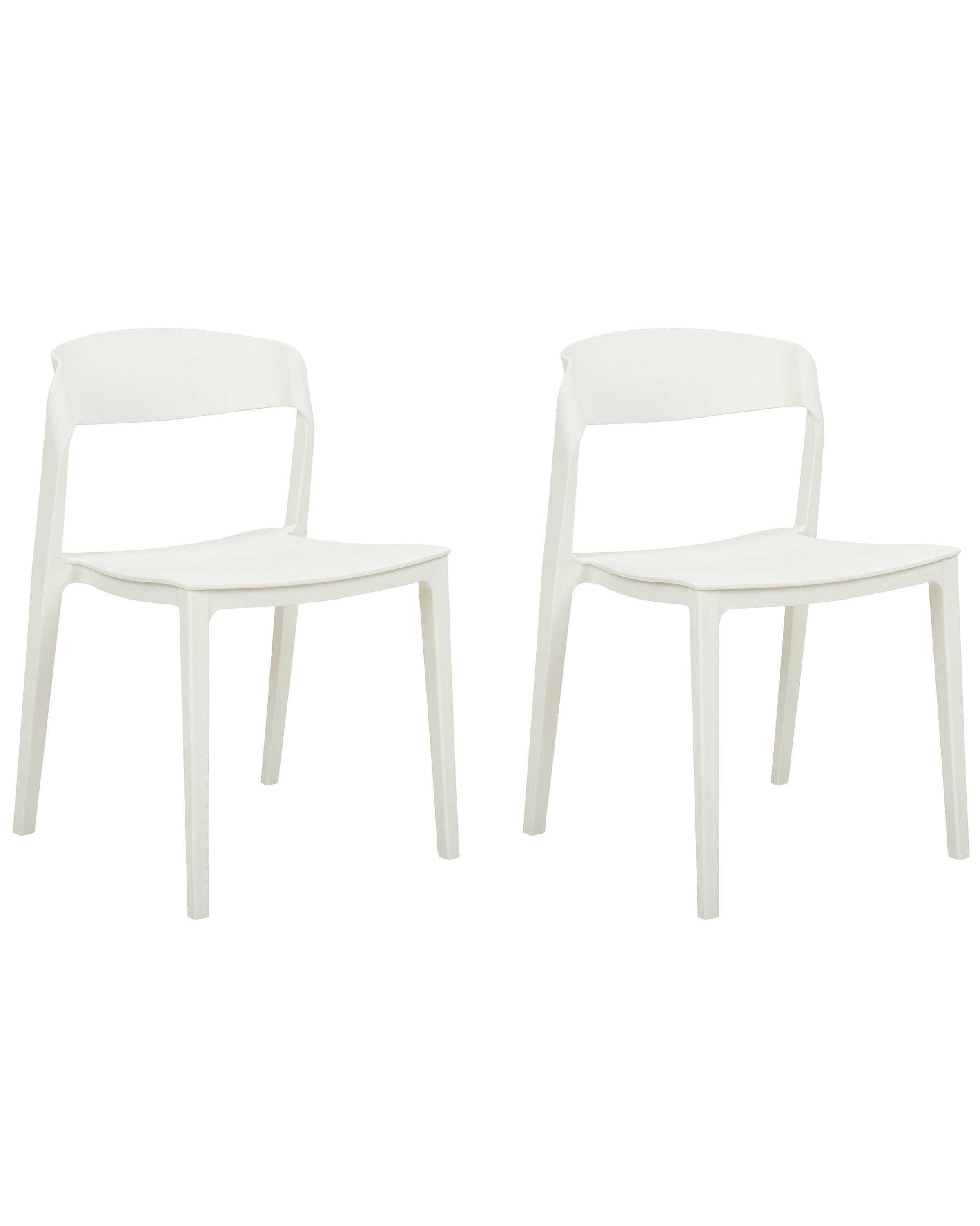Set van 2 eetkamerstoelen SOMERS Wit