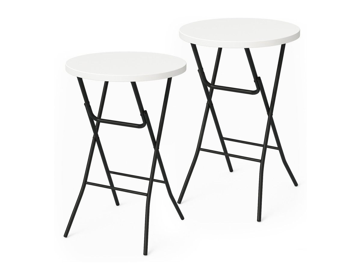 Brixy 80 x 110 cm White inklapbare statafel - Set van 2