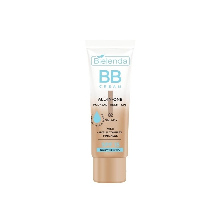 Bielenda ALL IN ONE BB CREAM alle Hauttypen Farbton 02 dunkel 30 ml