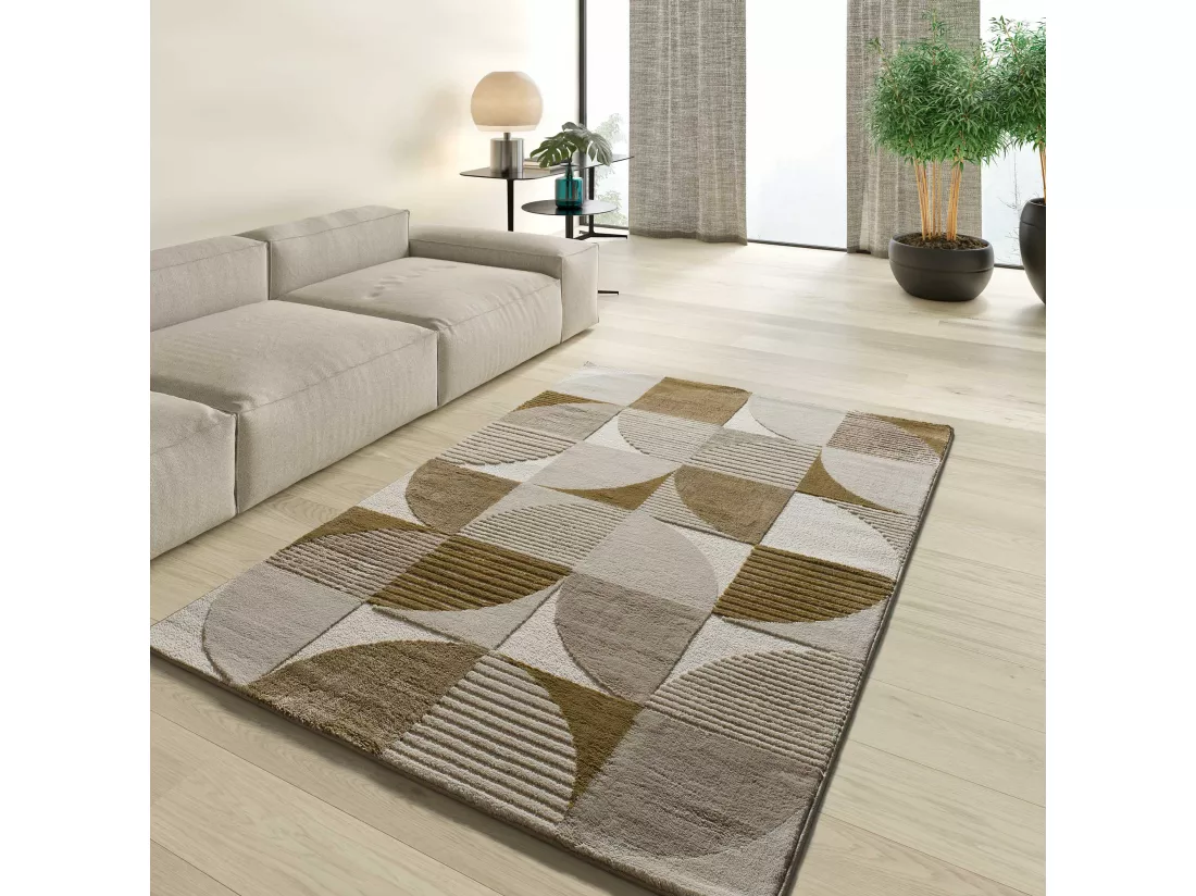 Tapis intérieur - géométrique - multicolore - 80 x 150 cm - MELFI