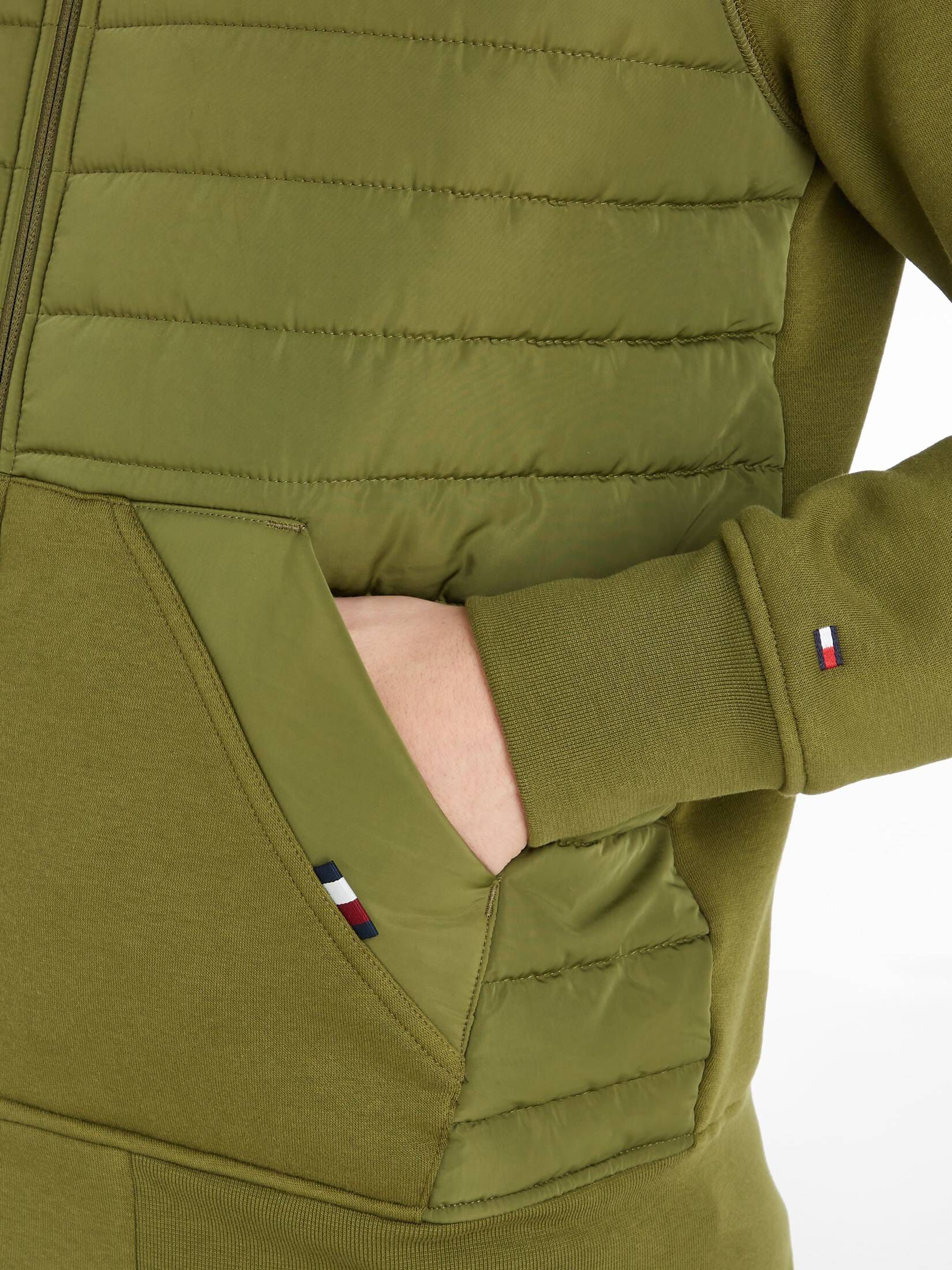 Tommy Hilfiger| Herren Sweatjacke MIX MEDIA ZIP THRU STAND COLLAR