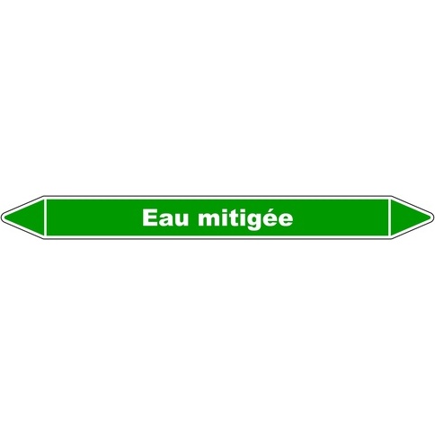 Marqueur de Tuyauterie - Eau Mitigée - NFX 08-105 - Vinyle Laminé