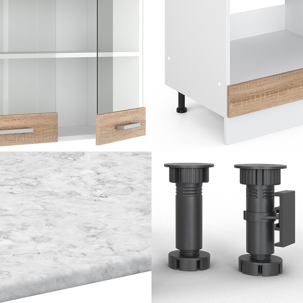 VICCO KÜCHENZEILE R-LINE ECKKÜCHE WINKEL KÜCHE EINBAUKÜCHE SONOMA EICHE