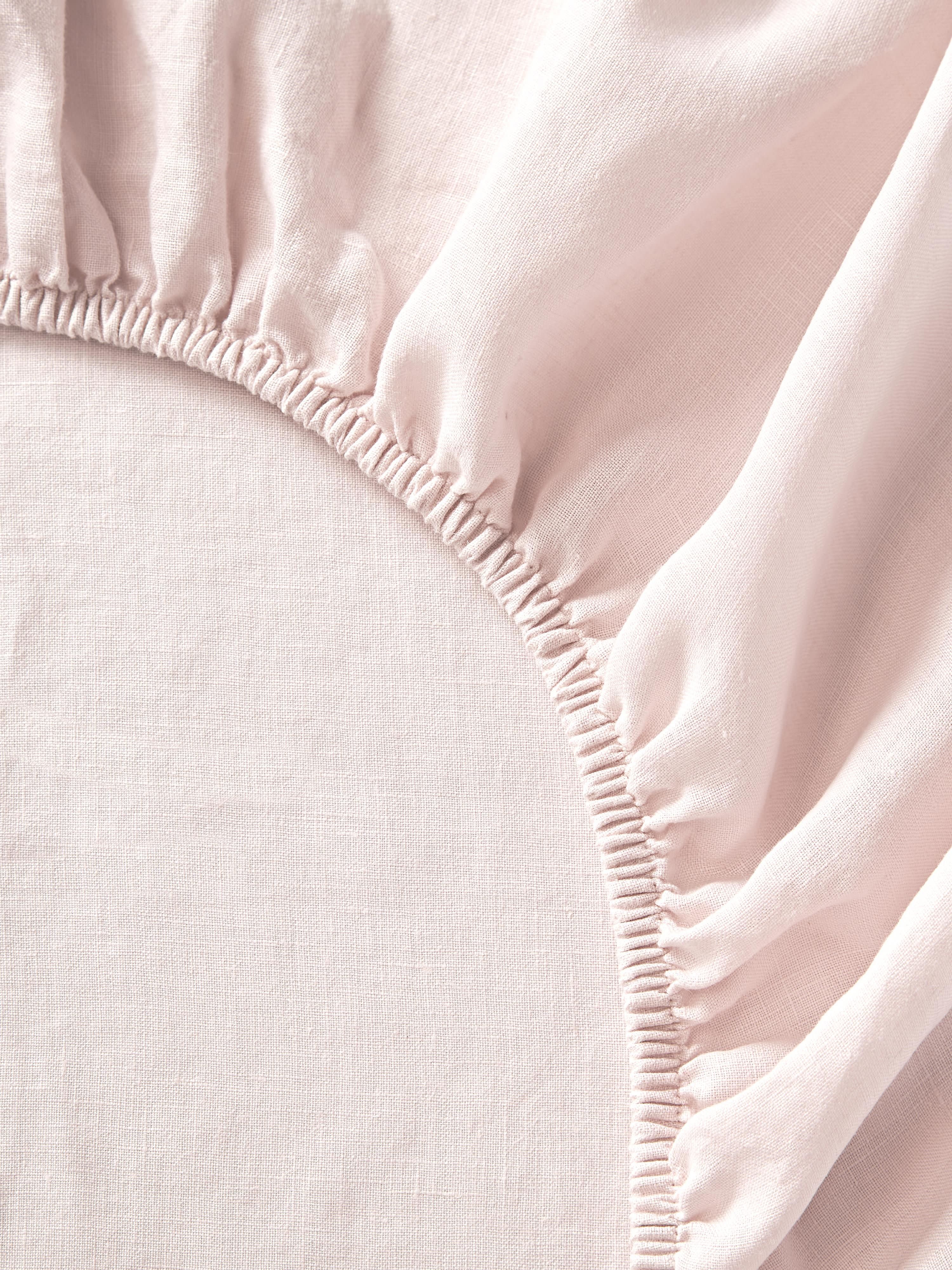 Hoeslaken Airy, gewassen linnen