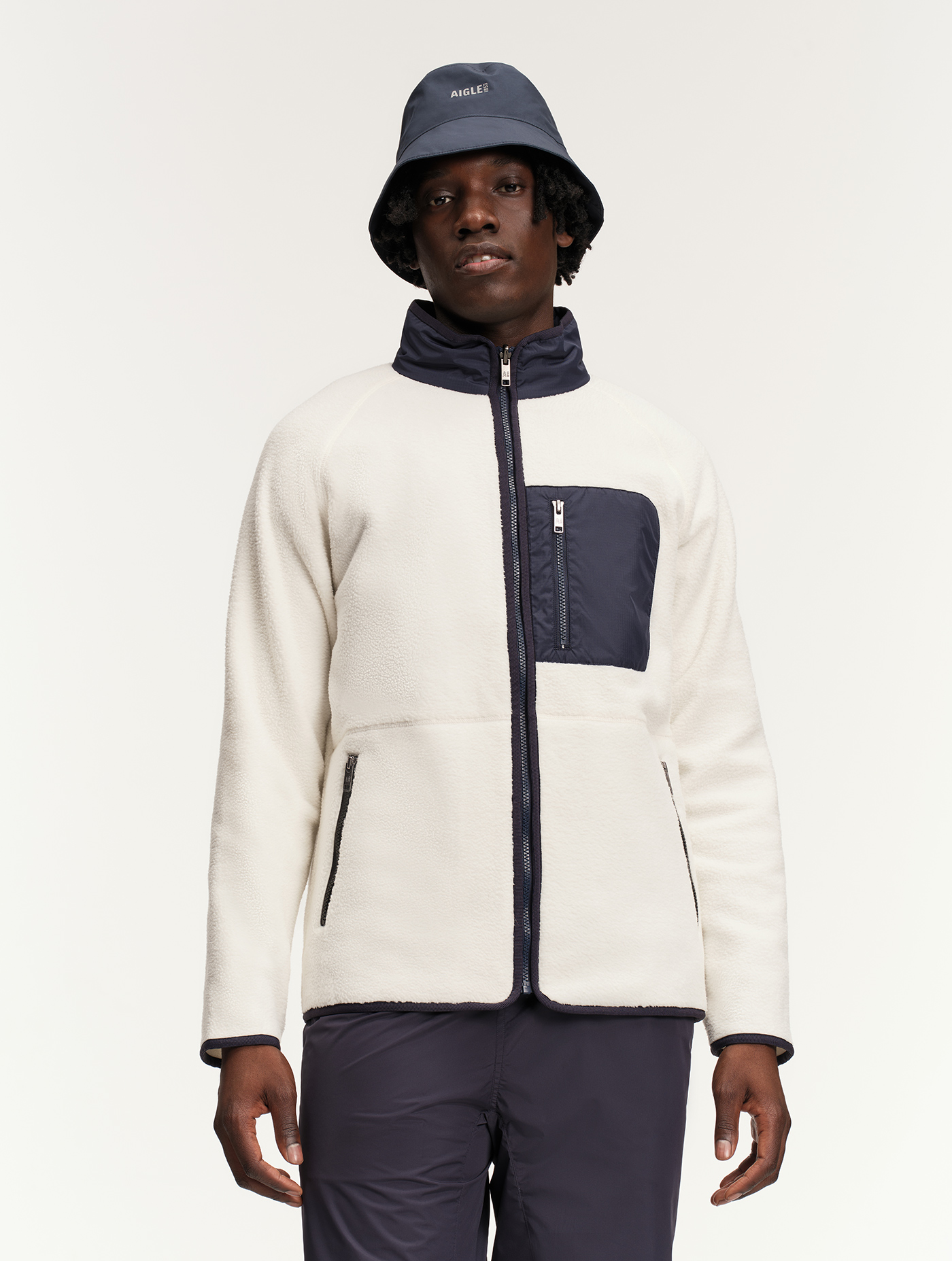 Polaire sherpa T-KIT avec fermeture éclair LAIT