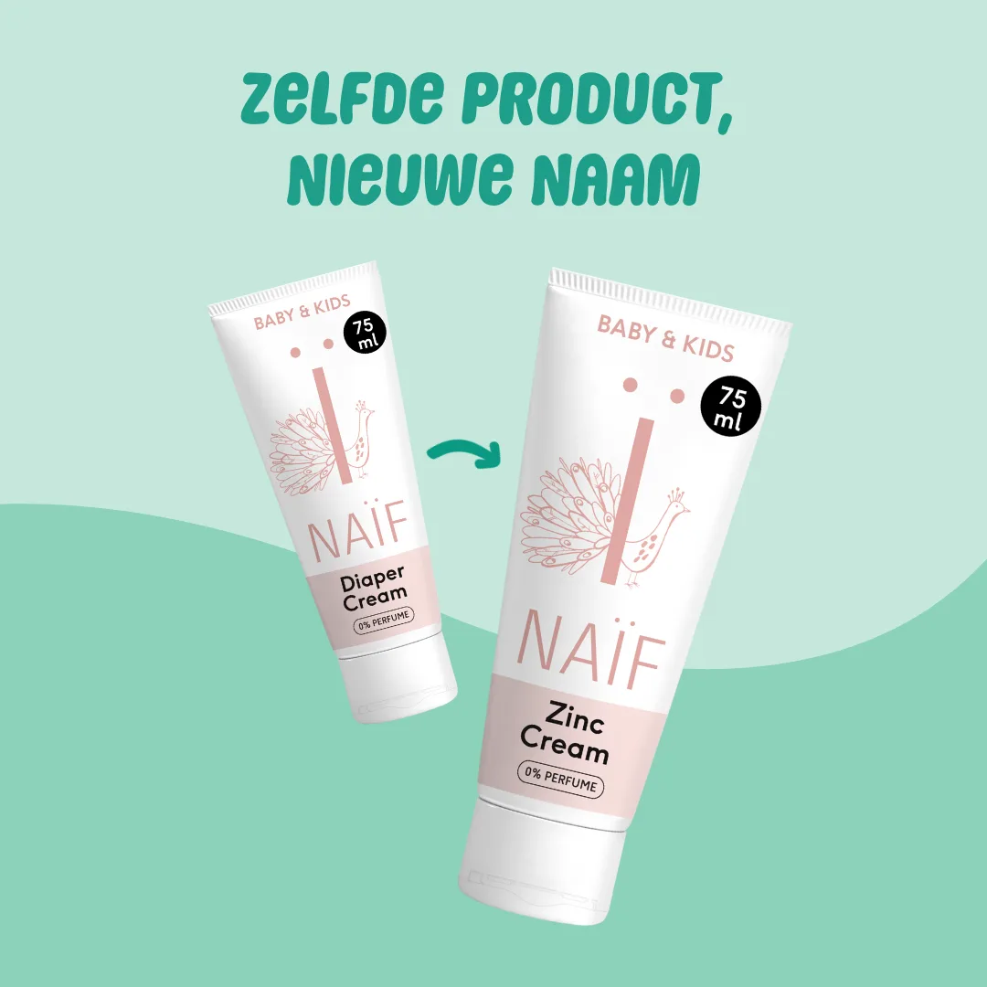 Zink Crème voor Baby & Kids 75ml 0% Parfum