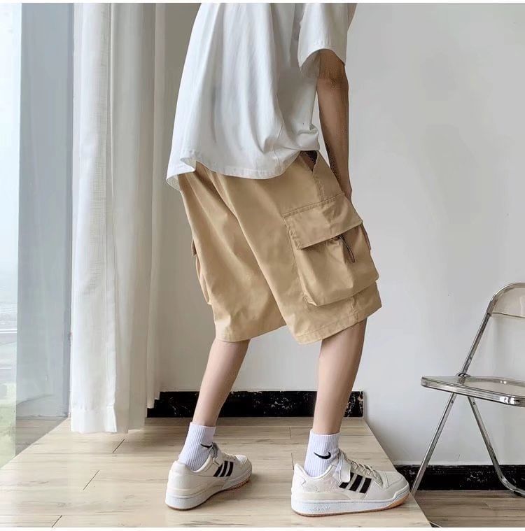 Femilina - Cargoshorts met trekkoord in de taille