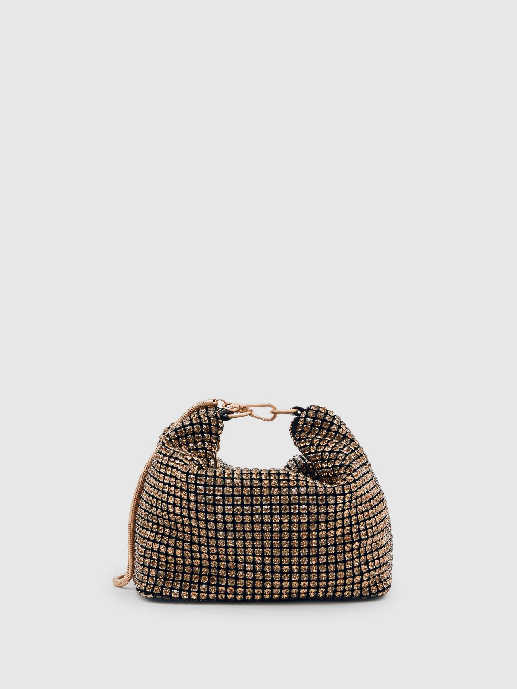 Goud - Reiss Leah Crystal Bracelet Pouch Bag