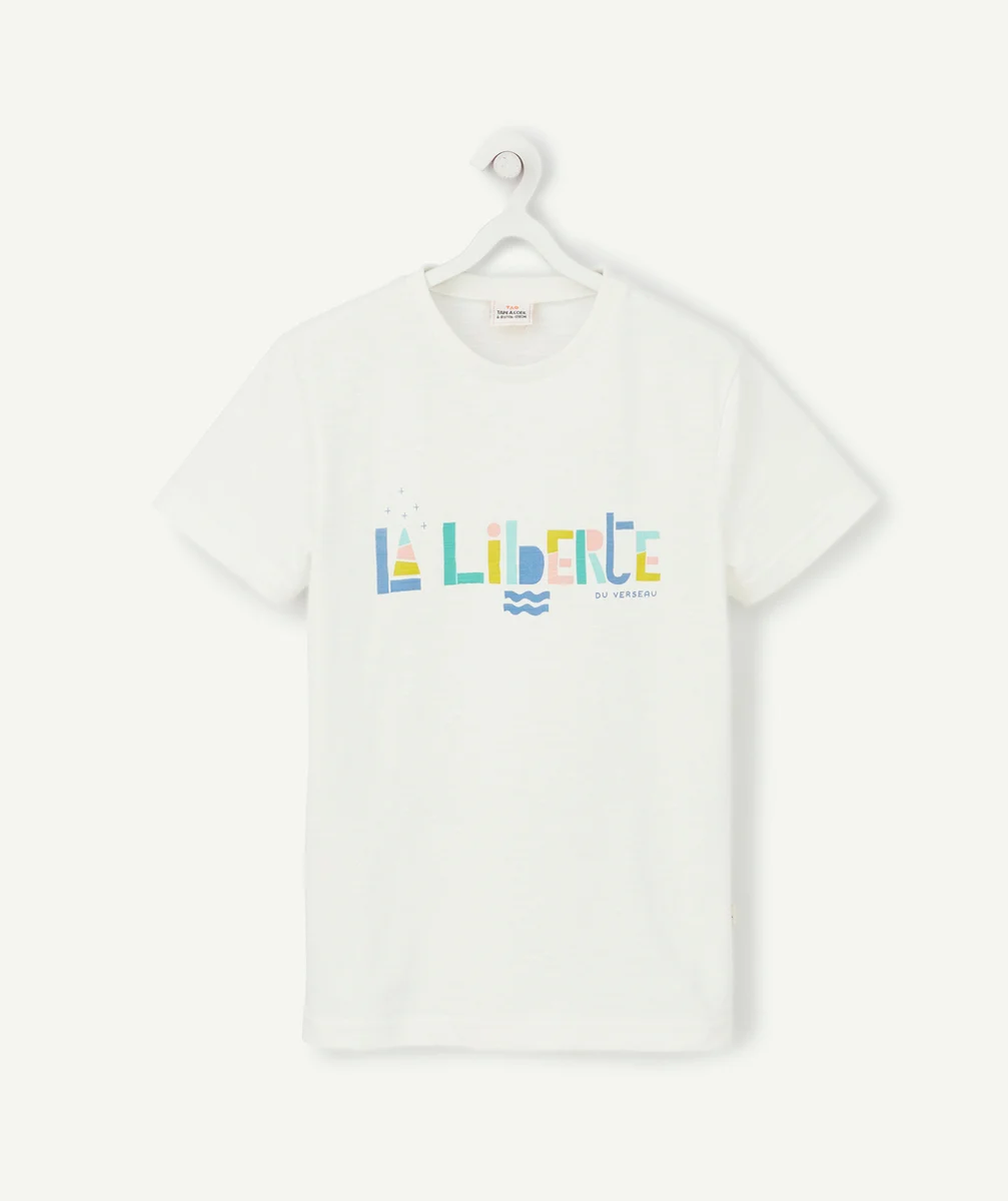 COSMIC VIBES - T-SHIRT BLANC VERSEAU EN COTON BIO ENFANT