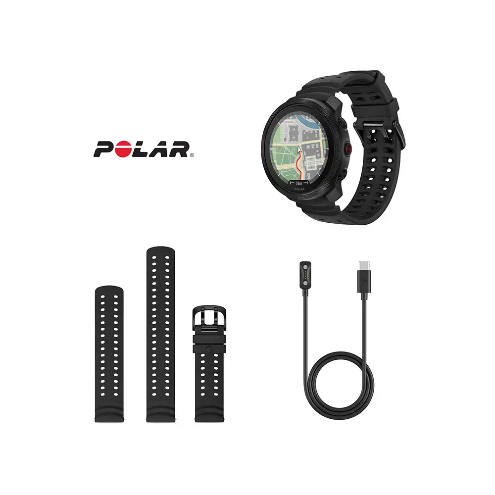 Polar Vantage M3 Sporthorloge Zwart/Zwart S-L