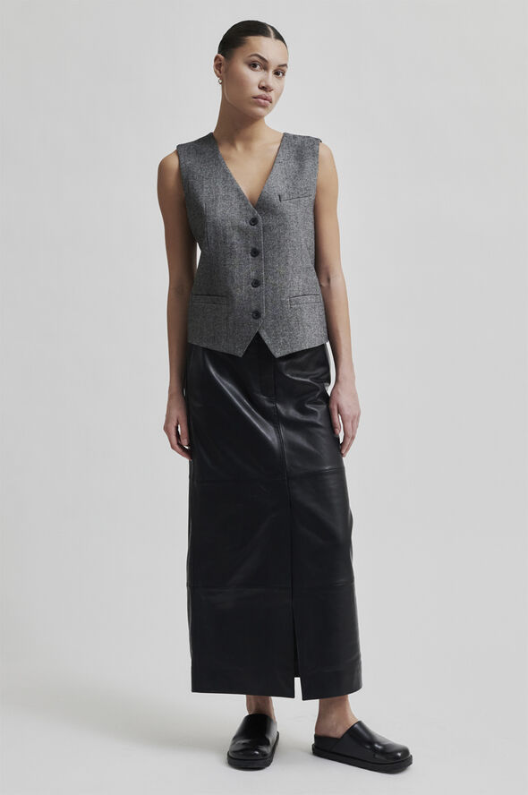 Second Female Waleria Wool Waistcoat Black