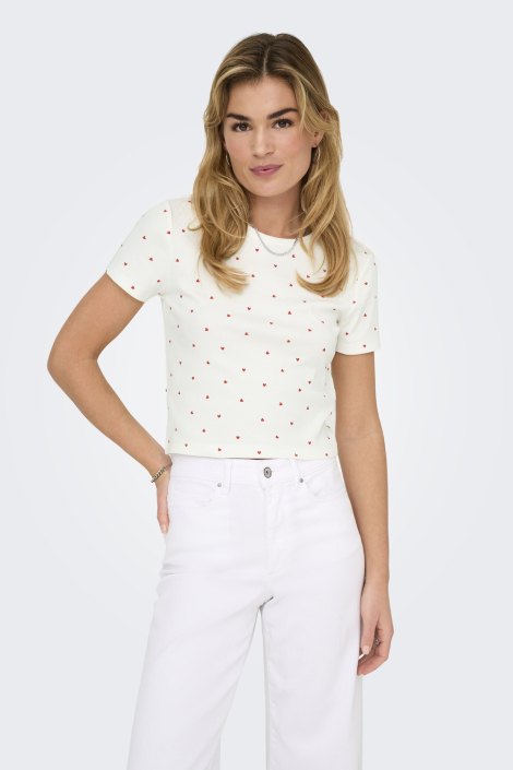 Only witte dames t-shirt