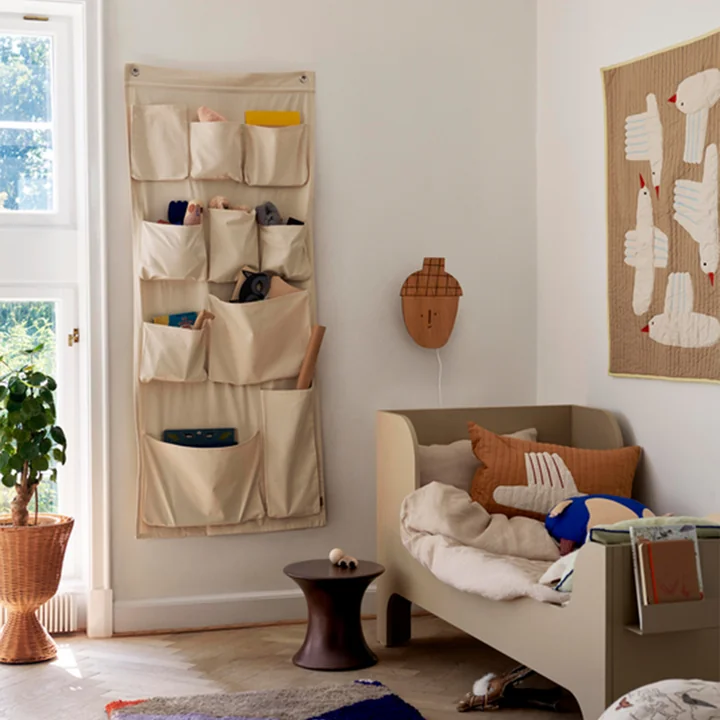 Ferm Living - Canvas Wandorganizer, off-white