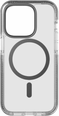 Tech21 - Evo Crystal Magsafe iPhone 14 Pro Cover - Clear / Graphite Black