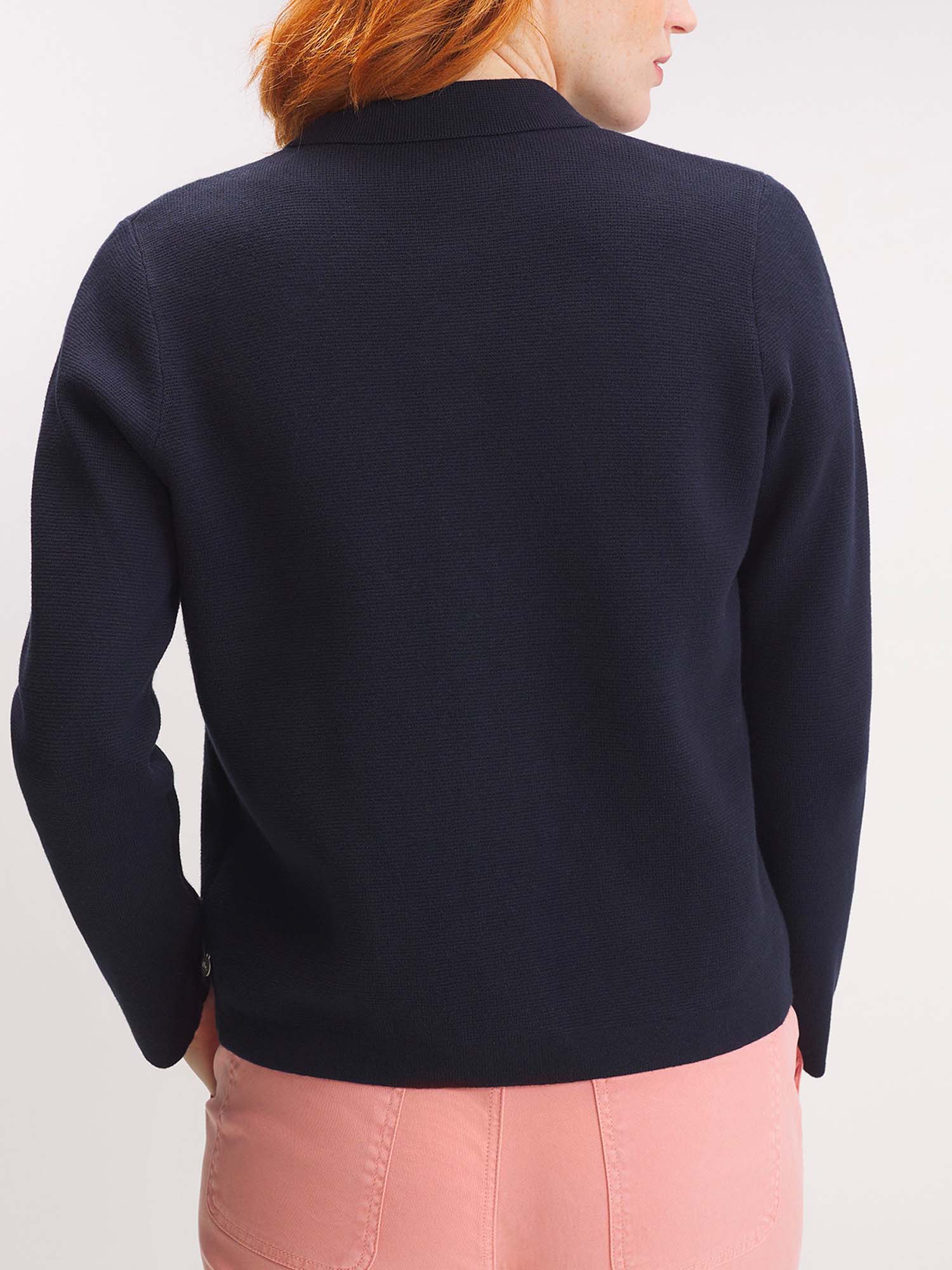 Gilet Femme Boutonné Tricot Marine