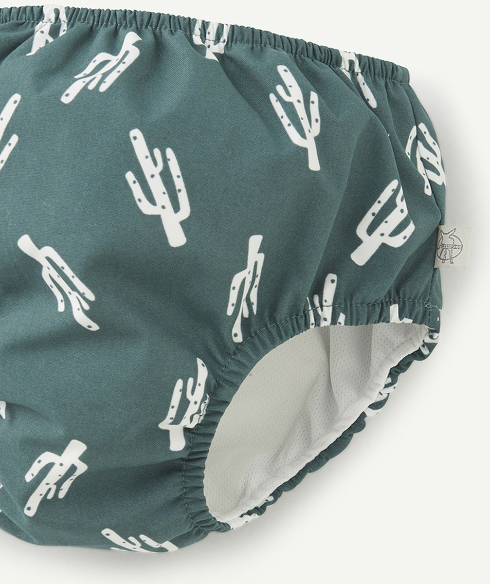 LASSIGMAILLOT DE BAIN COUCHE RÉUTILISABLE BÉBÉ GARÇON VERT IMPRIMÉ CACTUS
