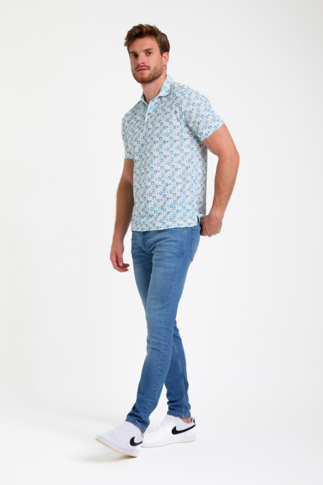 Gabbiano blauwe heren polo