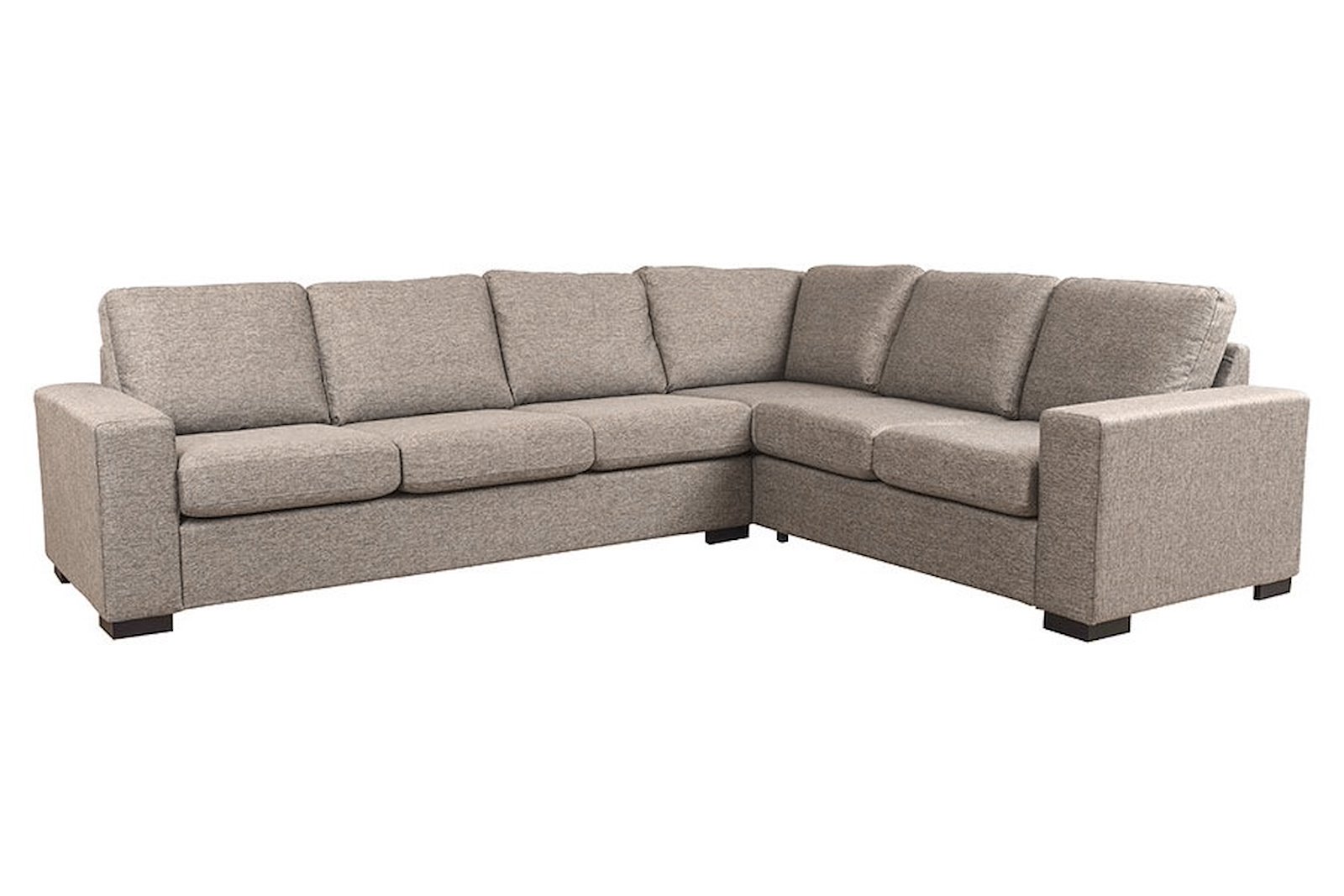 Max hjørnesofa 32 hjørne i tekstil Hyge 11 beige med sorte ben