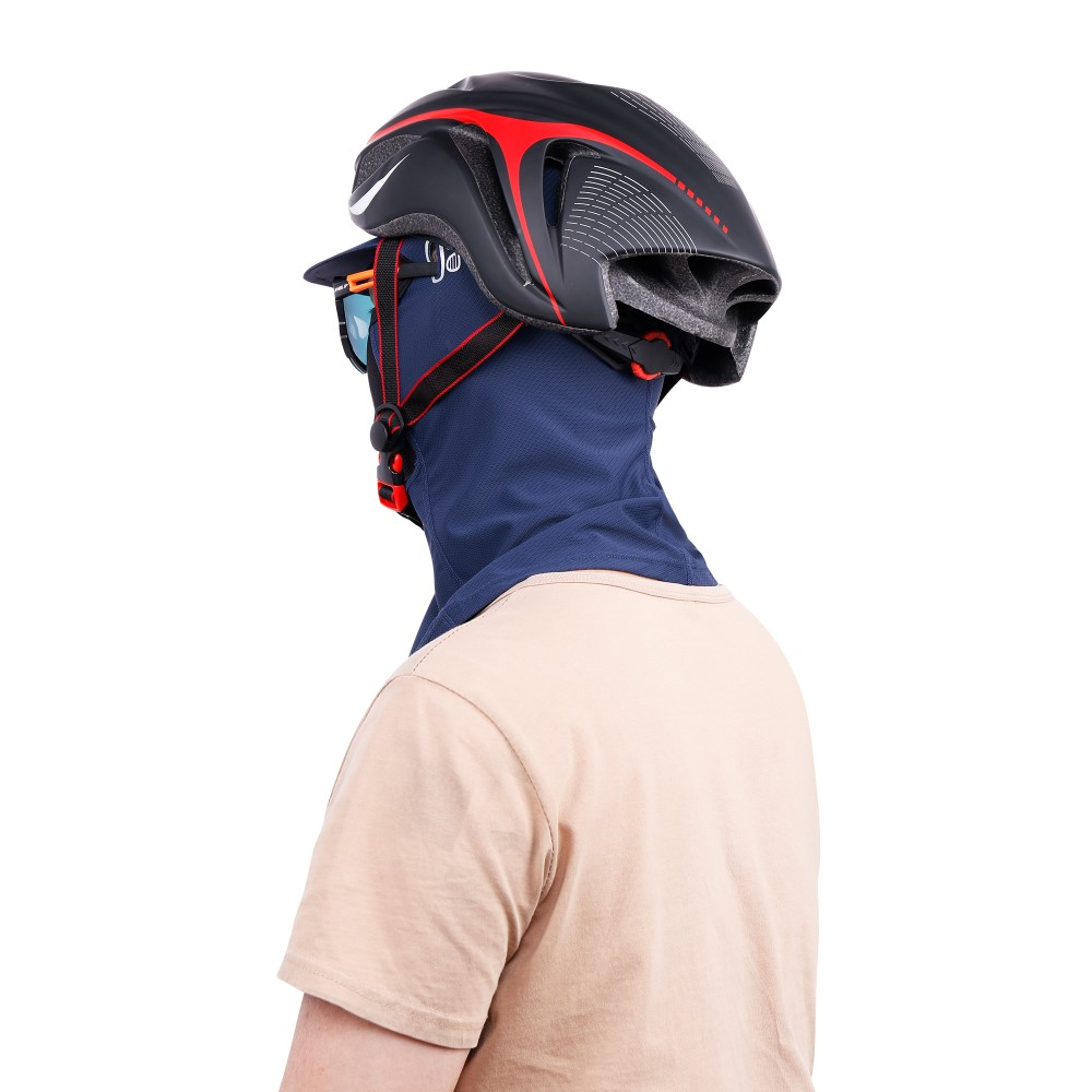 Ski Sturmhaube Motorrad Halstuch Kälte   UV Gesichts Schutzmaske mit Cap - Schwarz