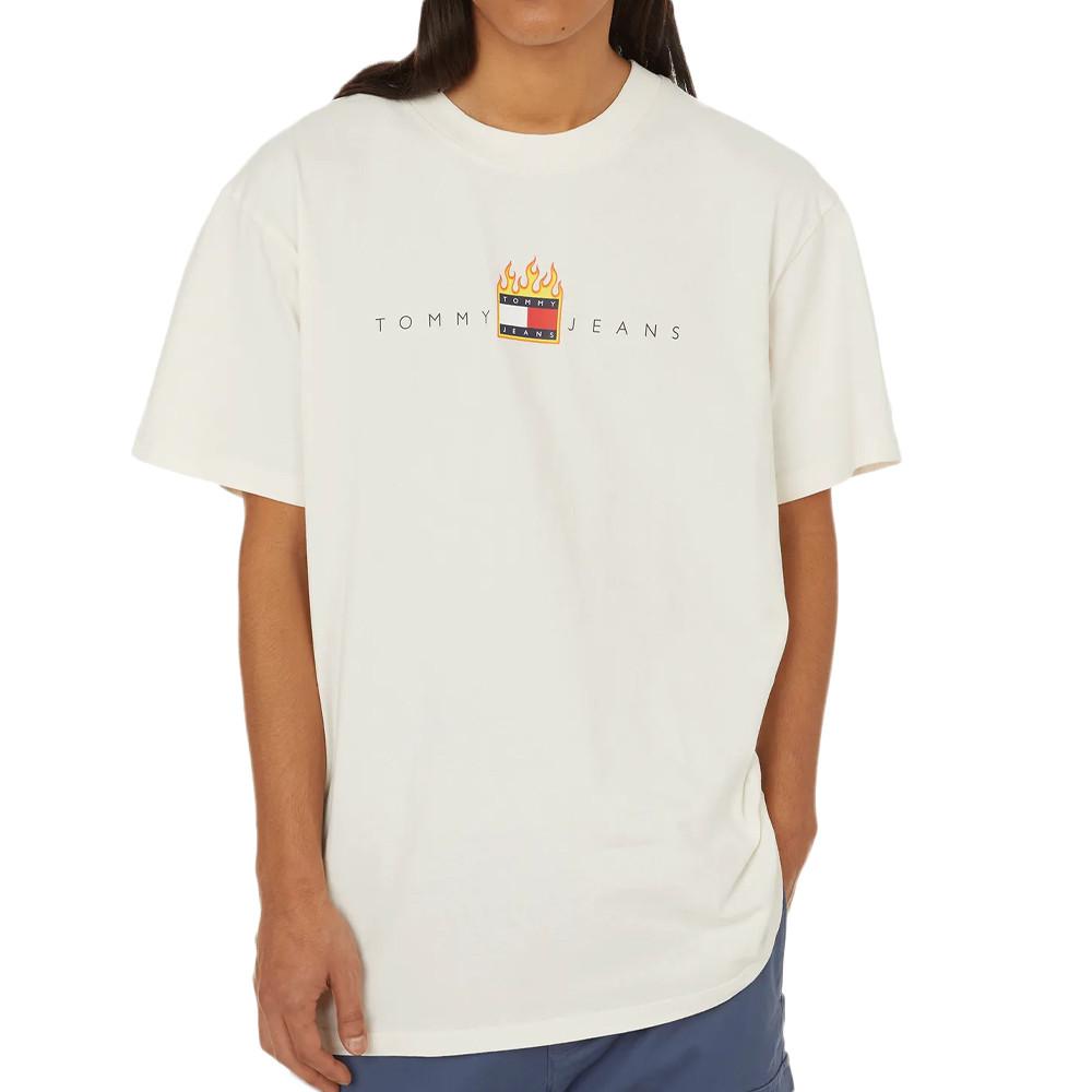 Tommy Hilfiger T-shirt Écru Homme Tommy Hilfiger Linear
