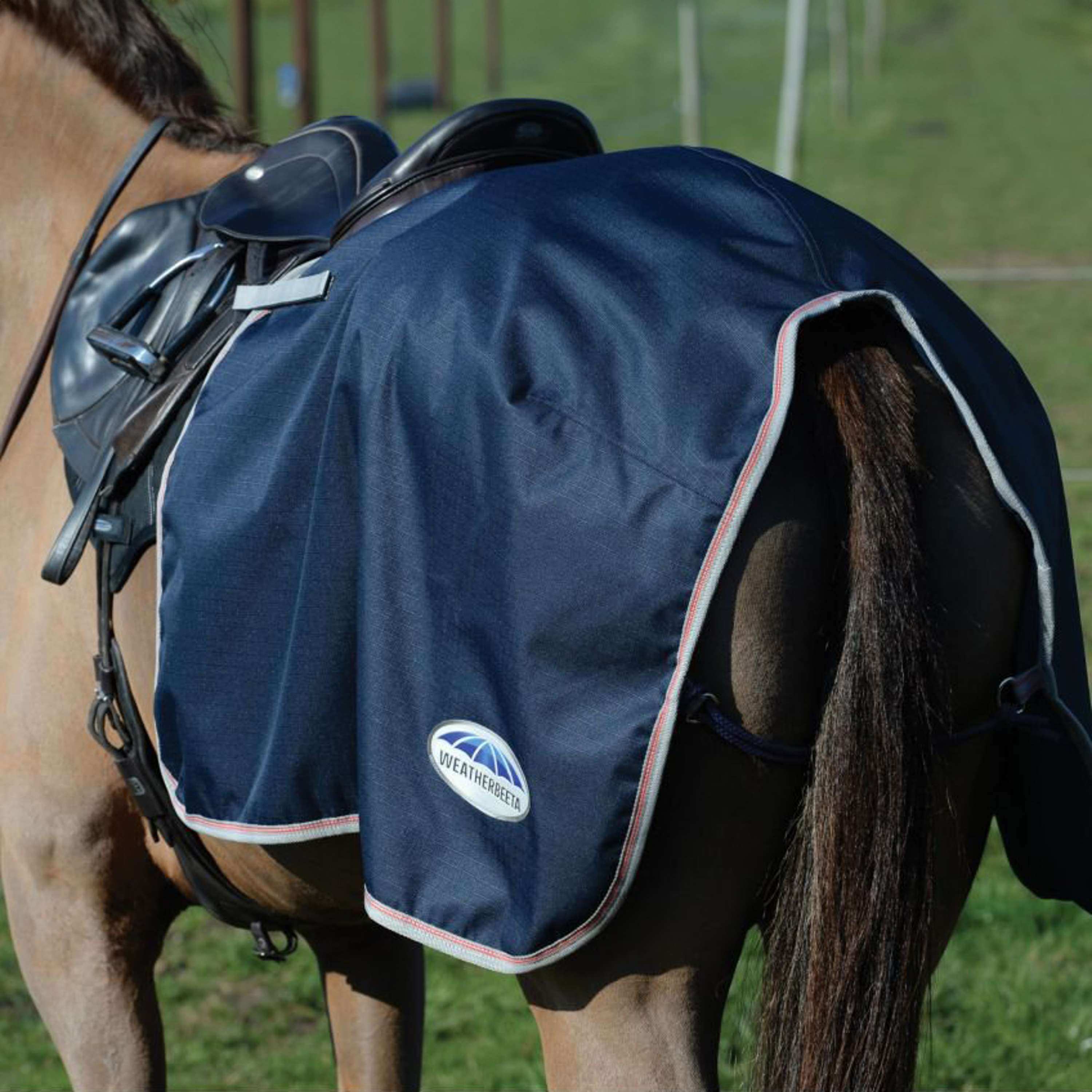 WeatherBeeta Uitrijdeken Essential Fleece Lined Quarter Navy/Zilver/Ro