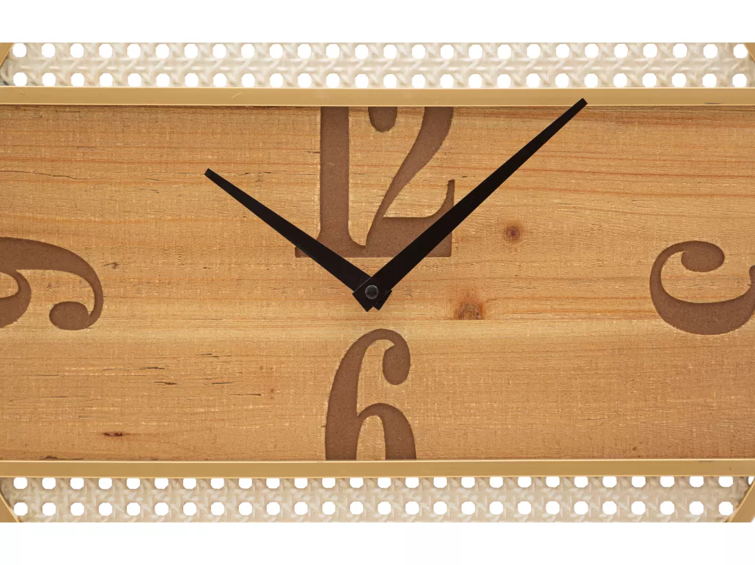 Horloge Murale Rond Fuji - Design Inspiré de la Paglia di Vienna - Ø 50x3,5 cm