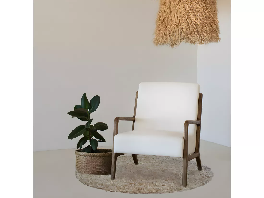 Tapis déco rond en polyester 90x90cm