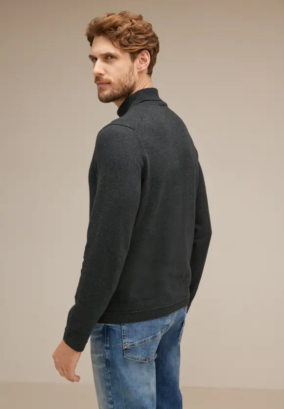 Pullover mit Rollkragen - anthra grey melange