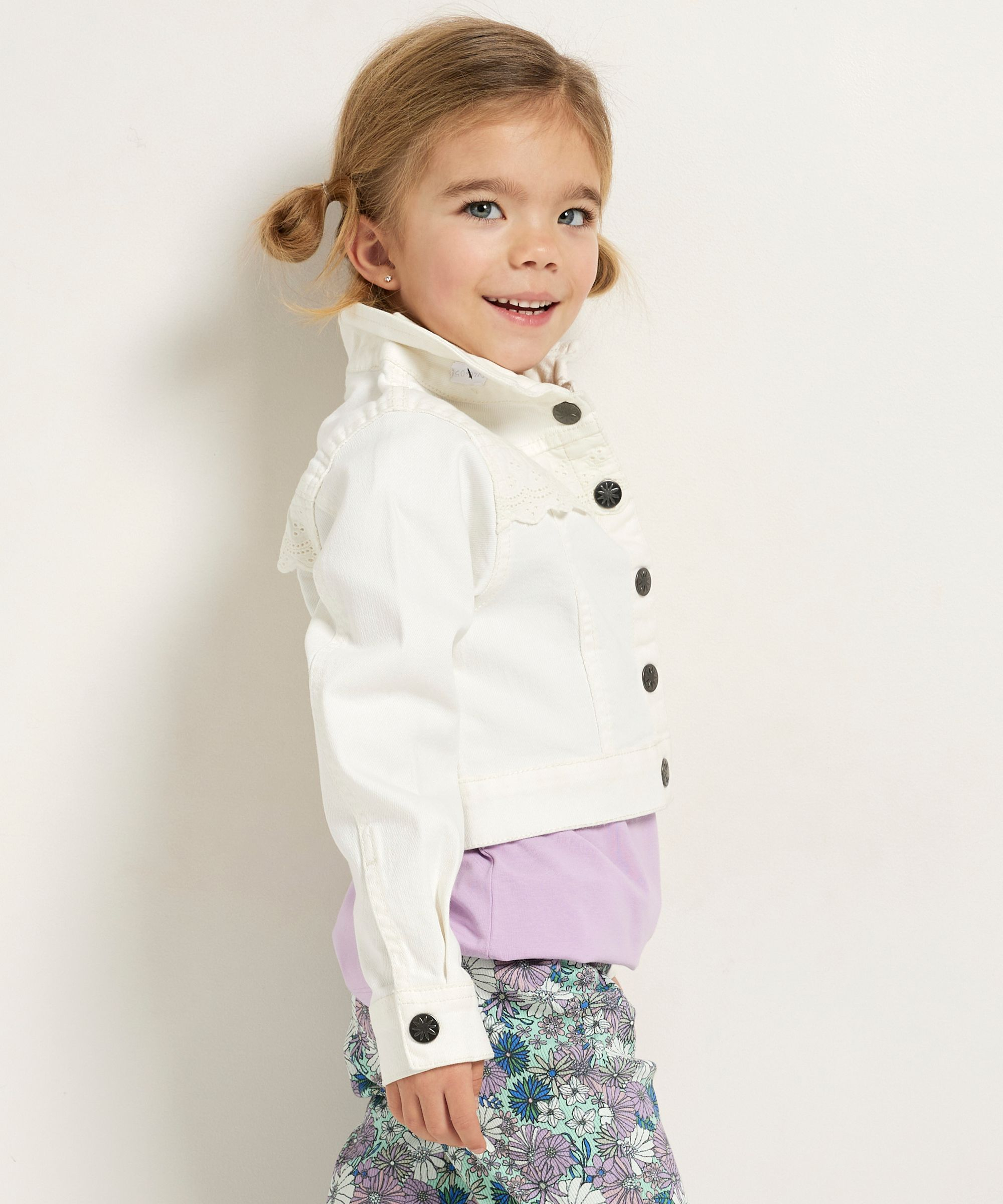 witte spijkerjas stretch twill