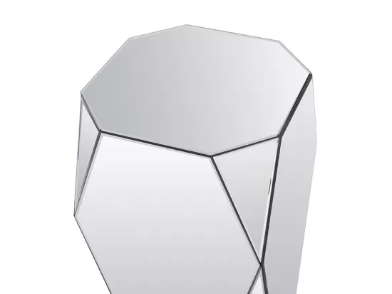 Table d'appoint en MDF et miroir - Coloris : Argent - SIGRID de Pascal MORABITO