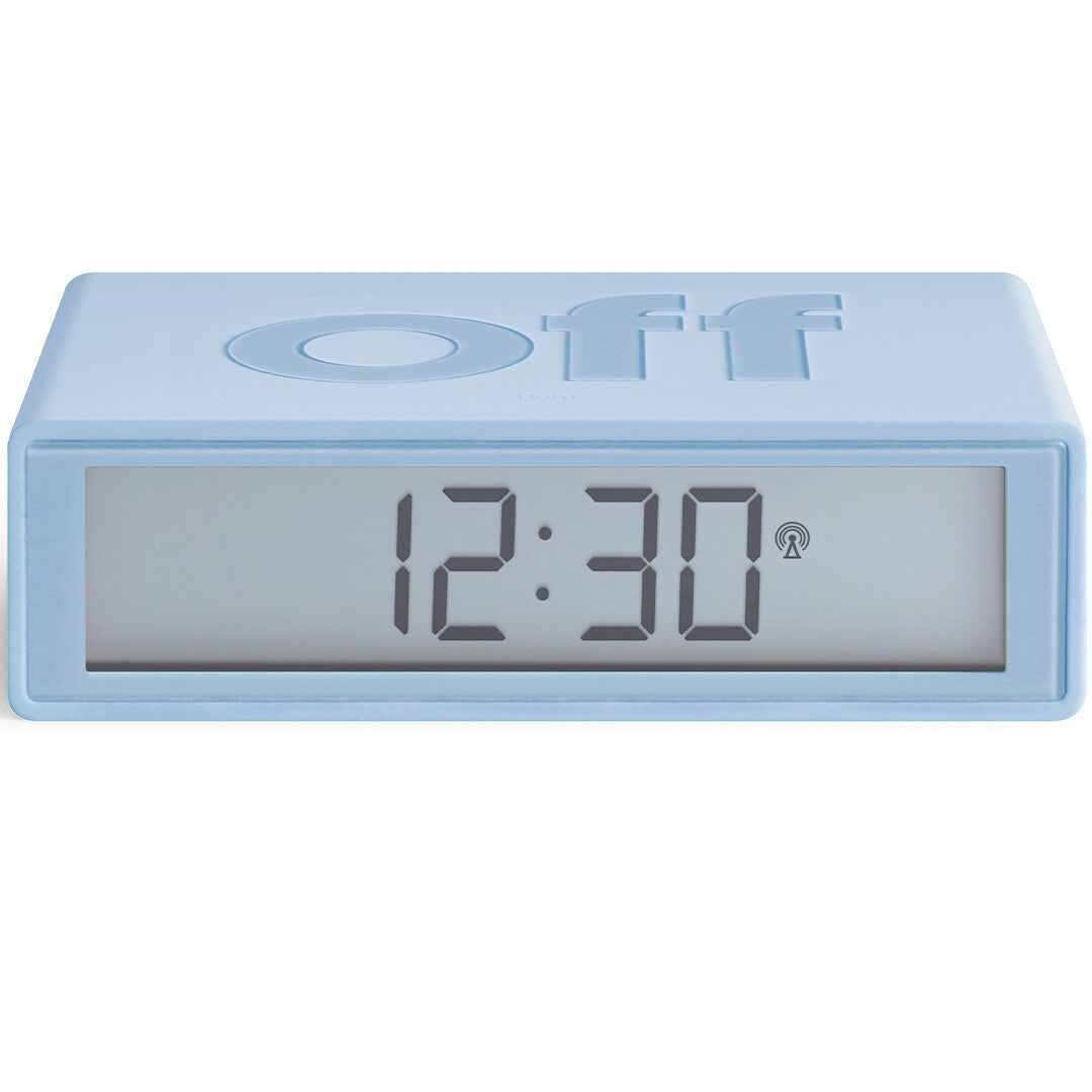 Lexon flip classic digitale wekker - light blue