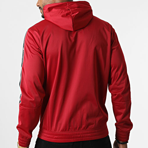 Veste Zippée Capuche A Bandes 217838 Bordeaux