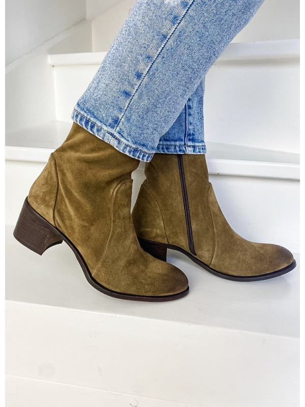 Aliwell - Bottines ALIAS Velours Tan