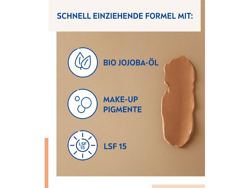 NIVEA Tagescrème 5in1 BB Mittel LSF 15 50 ml Getönte Tagespflege mit 5-fach-Wirkung für einen sofort makellosen Teint
