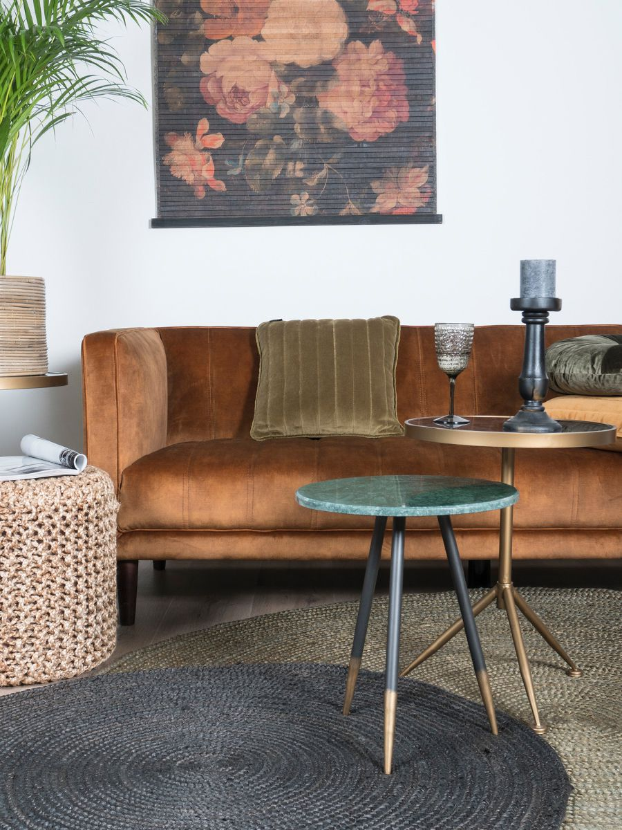 Rond voerkleed Jute army green ø120 cm