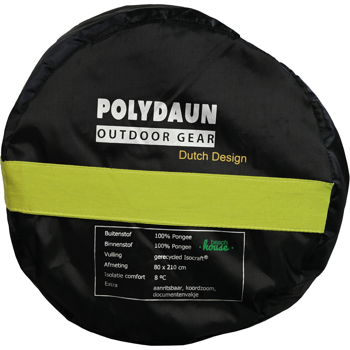 Polydaun Beachhouse Reversibel slaapzak - Lime/Blue