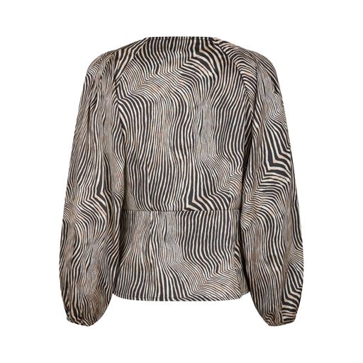Neo Noir Istana Floating Wave Bluse, Dark Sand, 42