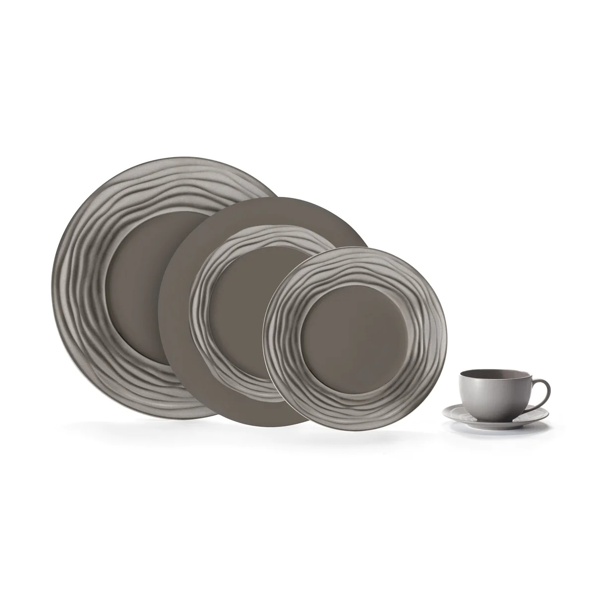 Escale Nature Gris - Assiette de présentation 31.5 cm (lot de 3) Médar