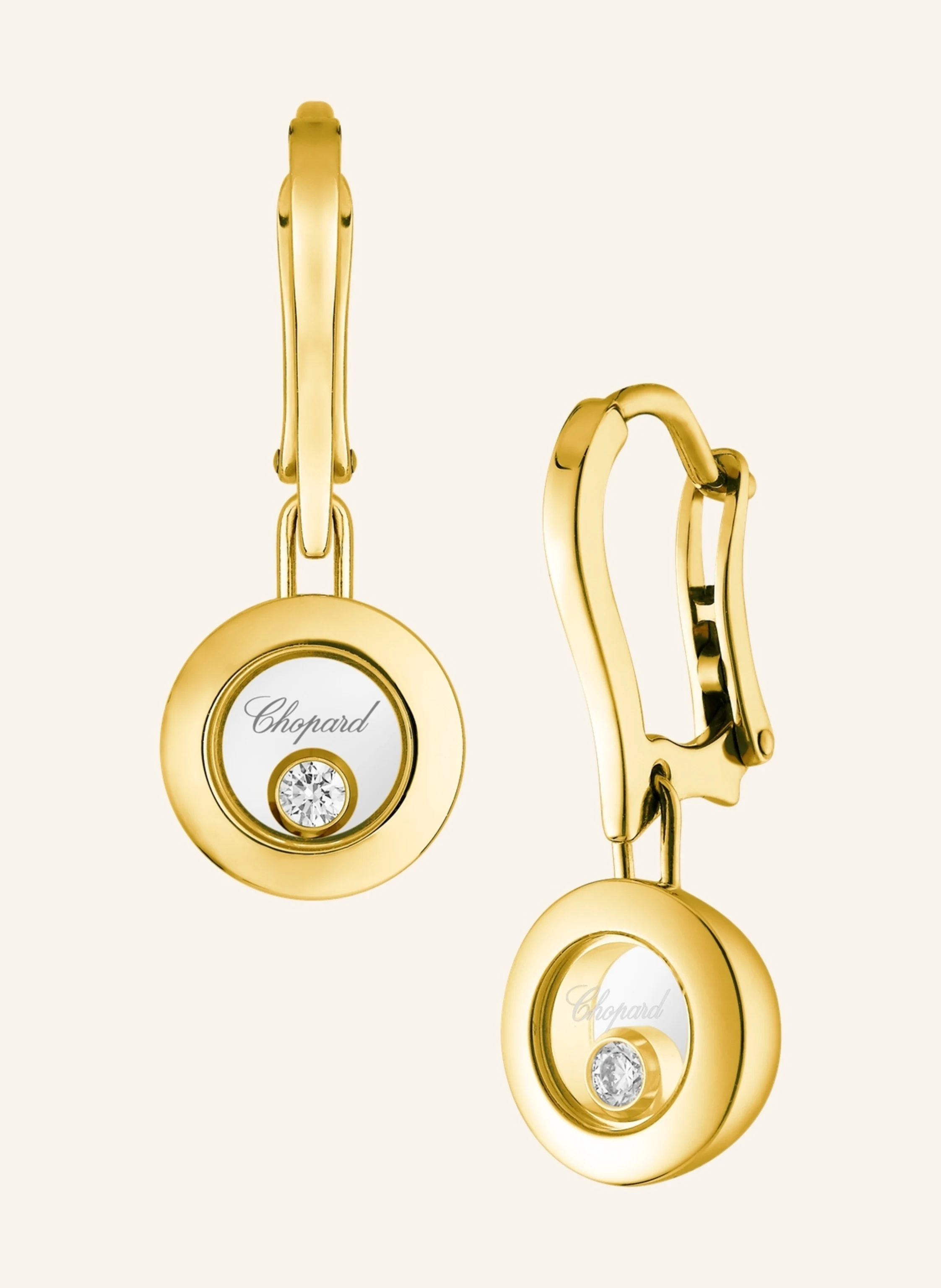 Chopard Ohrring HAPPY DIAMONDS ICONS Ohrringe aus 18 Karat Gelbgold und Diamanten