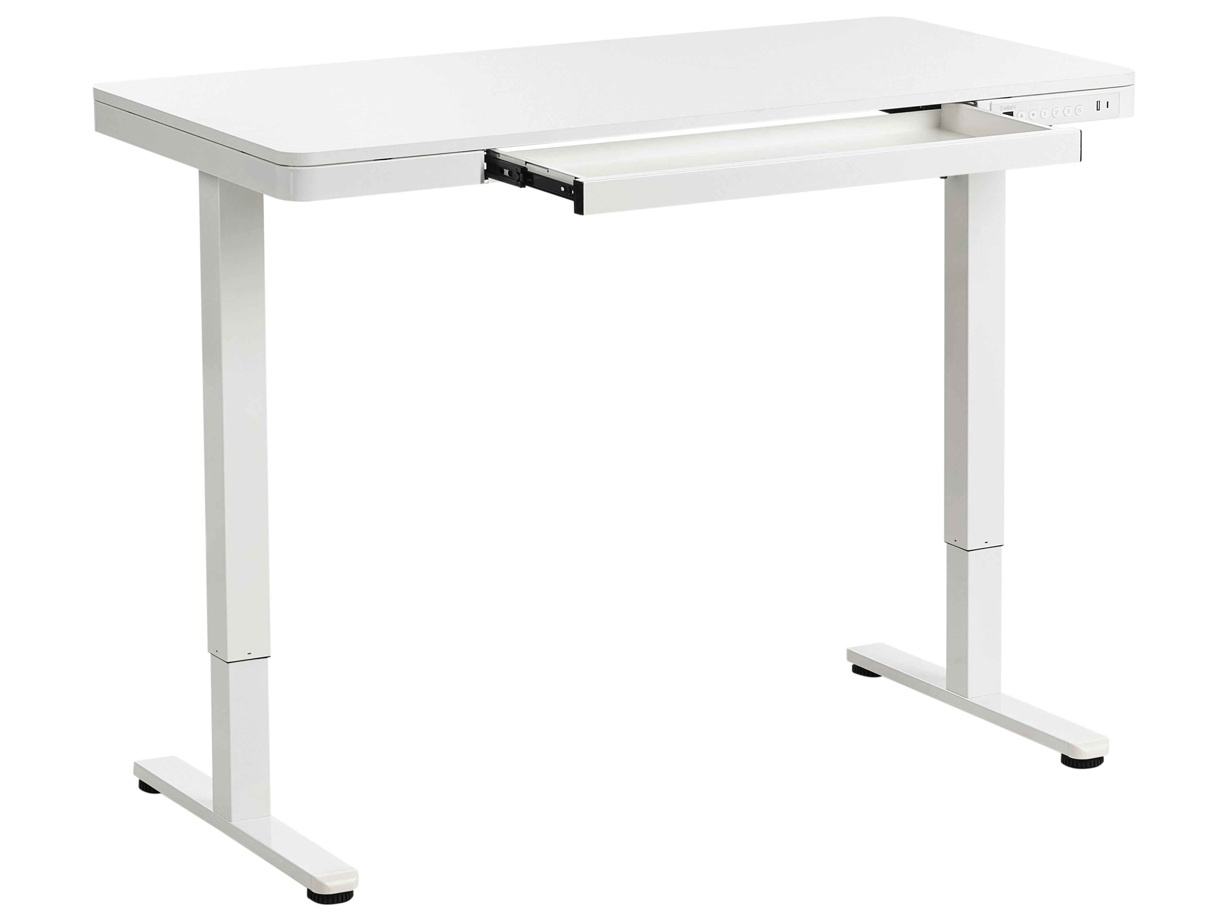 Elektrisch verstelbaar sta-bureau PENLY Wit 120 cm 60 cm met USB-poort