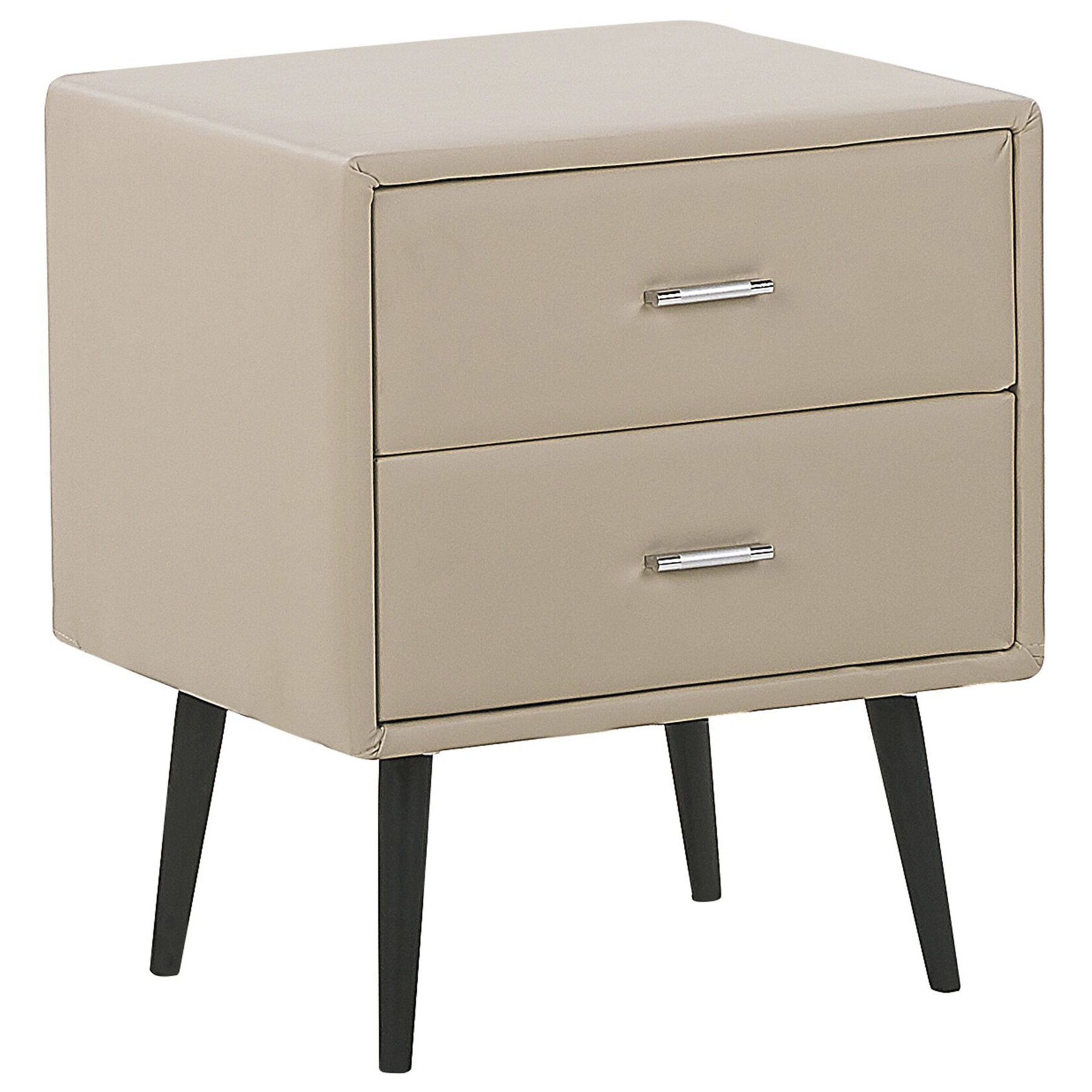 Beliani - ESSONNE - Nachtkastje - Beige - Kunstleer