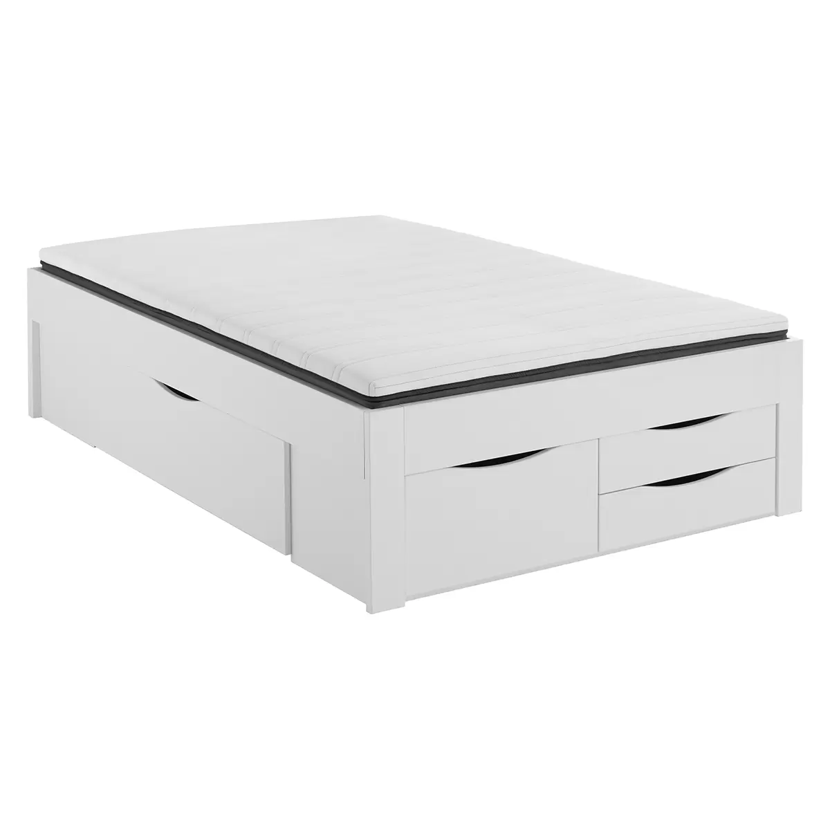 Stauraumbett Noah 140x200 weiss