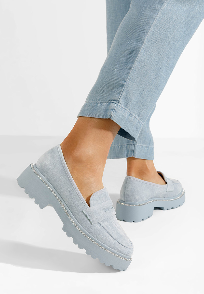 Mocassins à semelle épaisse bleus Tirra V2