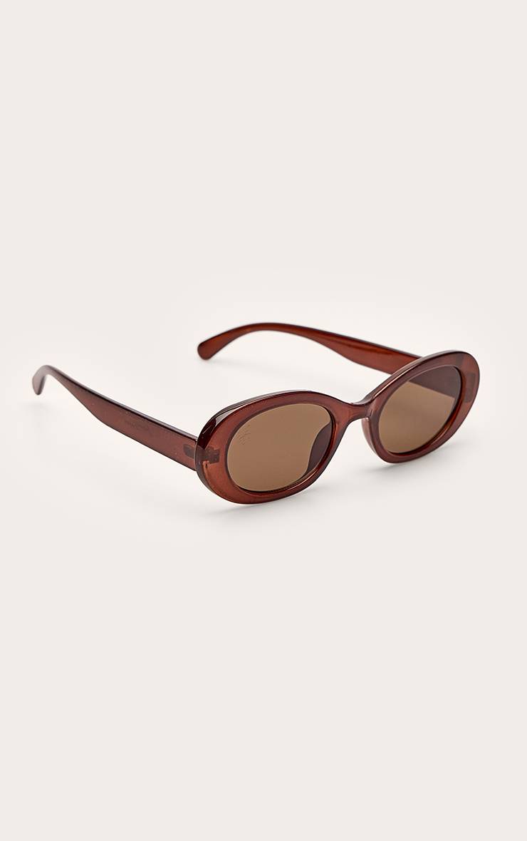 Moka Lunettes De Soleil Jeepers Peepers Aviateur Ovales À Verres Marron